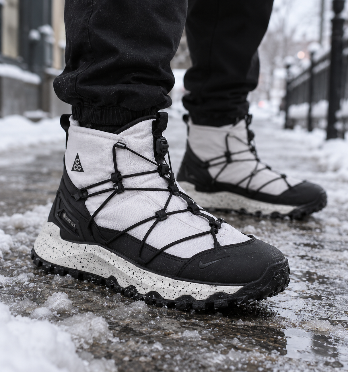 Nike ACG Air Terra Antarktik — крупный план на ноге