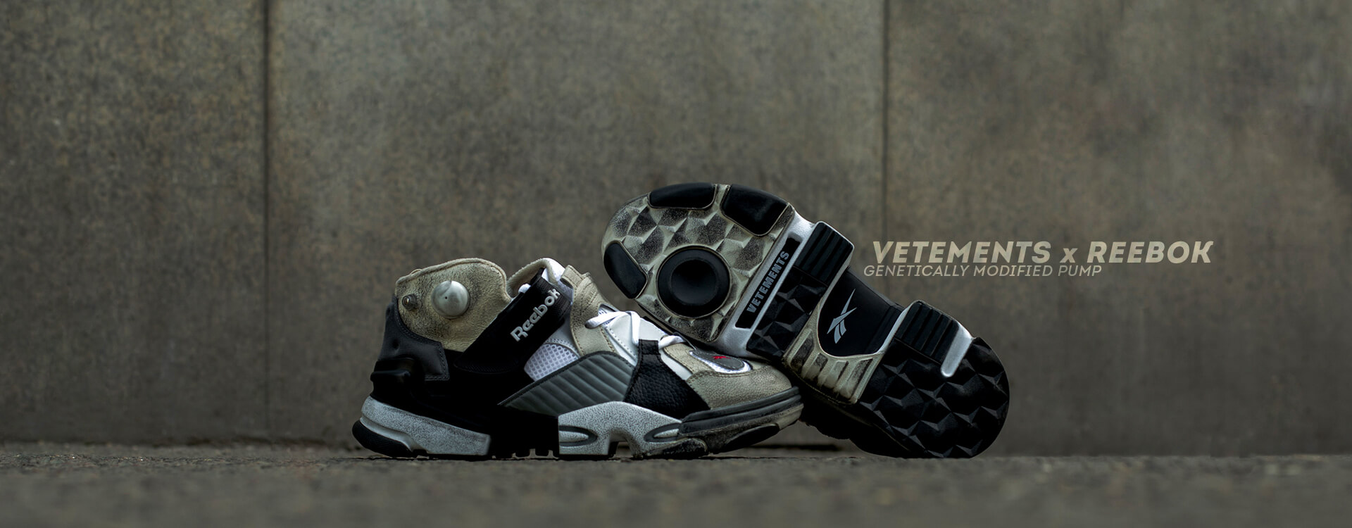 VETEMENTS x REEBOK GENETICALLY MODIFIED PUMP